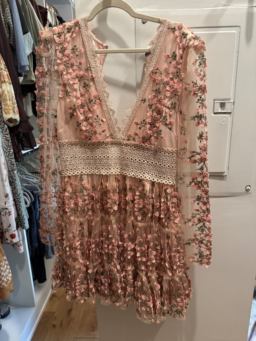 Floral pink dress